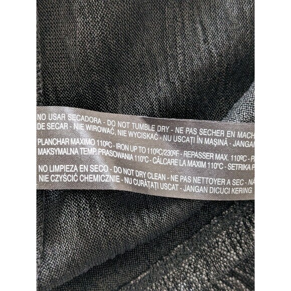 Zara Faux Wrap Dress Metallic Black Shimmer Slinky Textured Sz 8 (S/M) - Picture 8 of 8